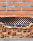 Eco Friendly Handwoven Wicker Dog Bed with Cushion