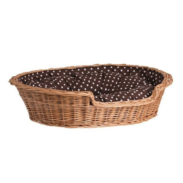 Eco Friendly Handwoven Wicker Dog Bed with Cushion