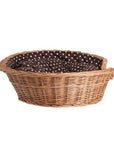 Eco Friendly Handwoven Wicker Dog Bed with Cushion