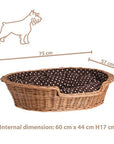 Eco Friendly Handwoven Wicker Dog Bed with Cushion