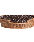 Eco Friendly Handwoven Wicker Dog Bed with Cushion