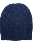 Plush Navy Alpaca Beanie Hat