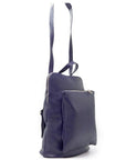Navy Pocket Ethical Leather Backpack