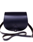 Handmade Leather Saddle Bag - Navy