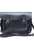 Handmade Leather Satchel - Navy Blue