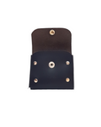 Handmade Leather Simple Coin Purse - Navy