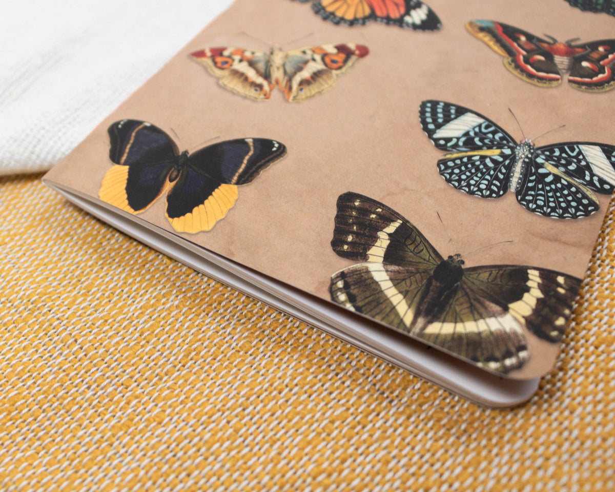 A5 Handmade Notebook with Vintage Butterfly Design