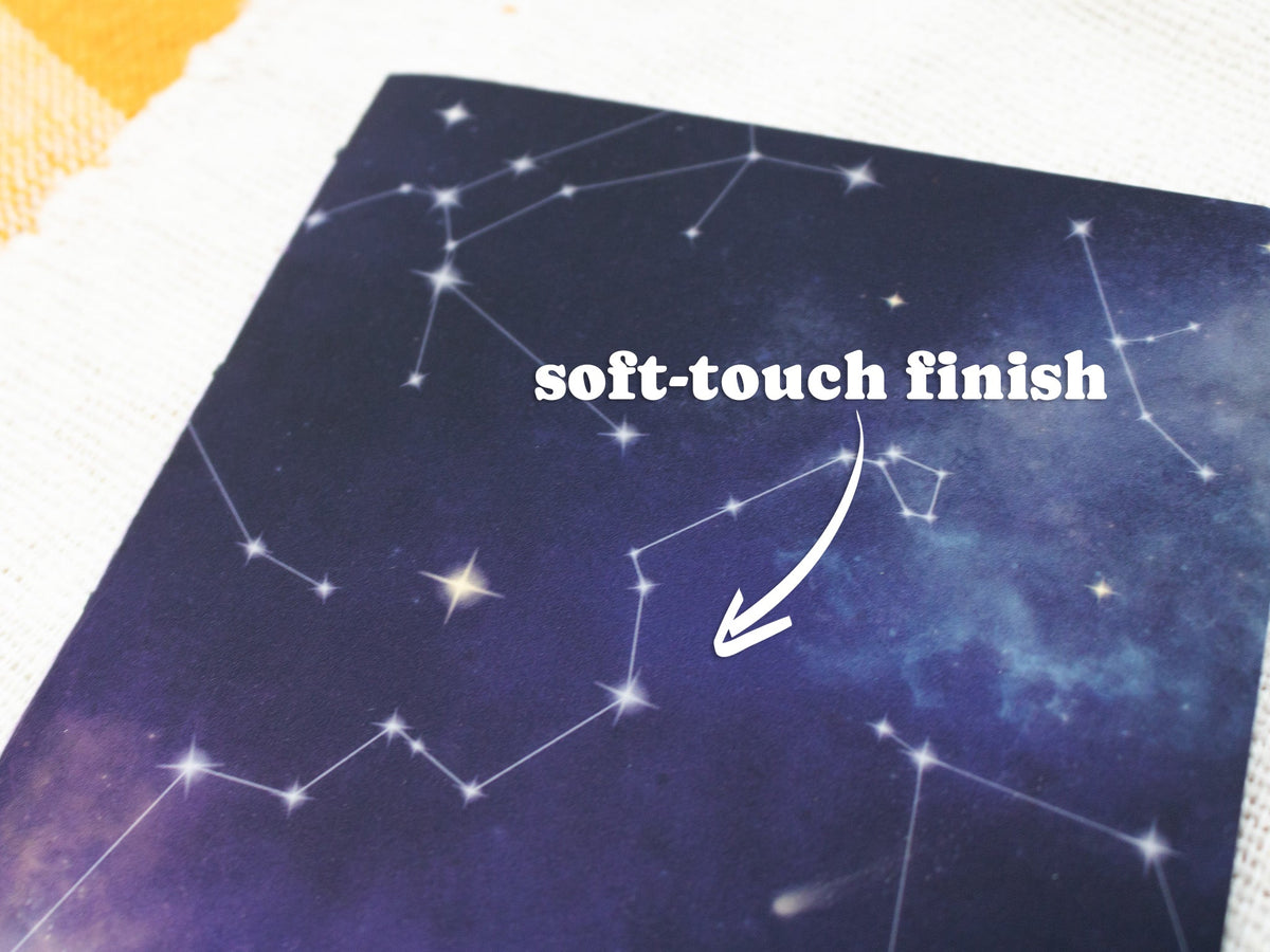 A5 Handmade Notebook with Cosmic Design