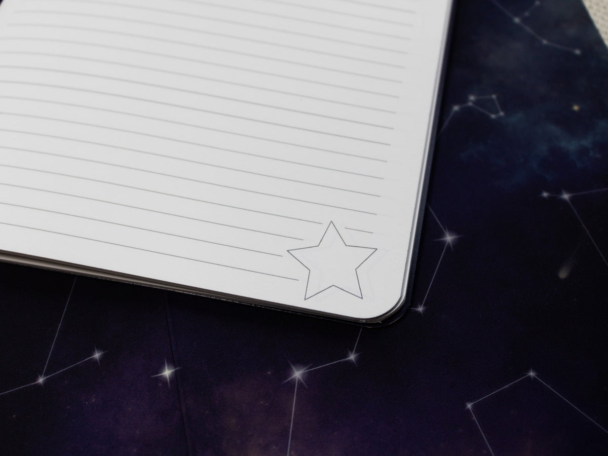 A5 Handmade Notebook with Cosmic Design