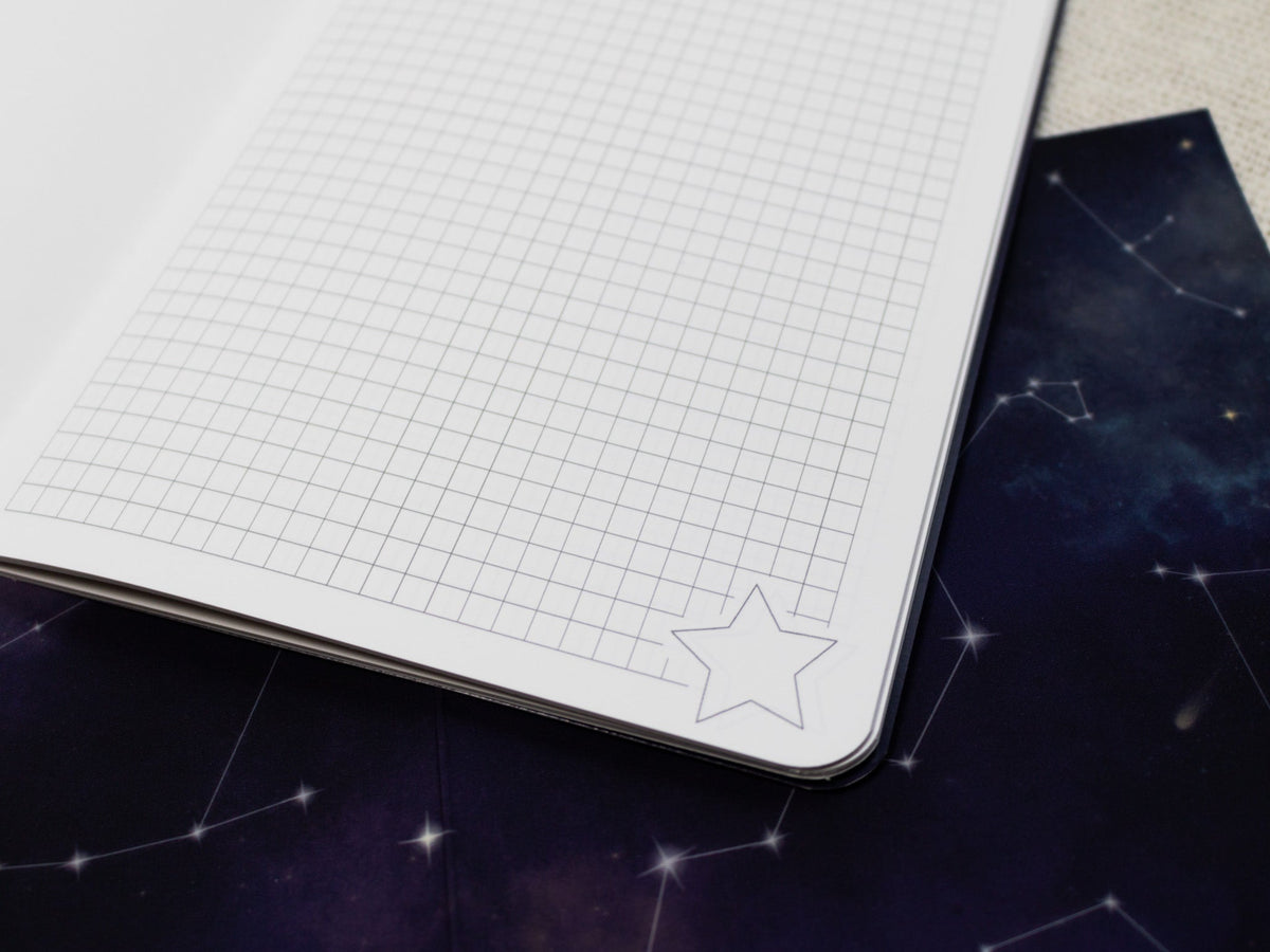 A5 Handmade Notebook with Cosmic Design