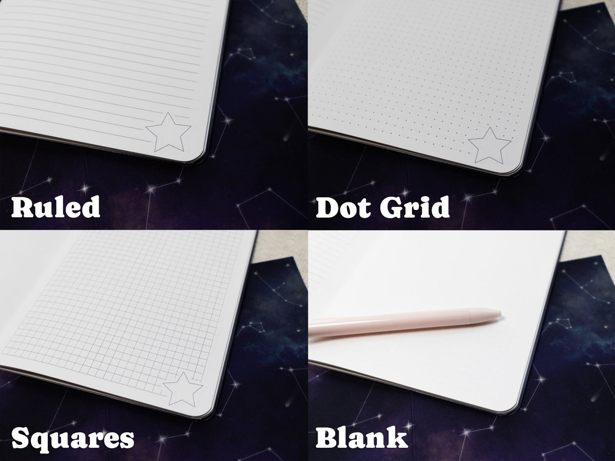A5 Handmade Notebook with Cosmic Design