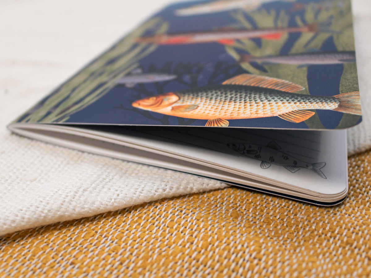 A5 &amp; A6 Handmade Notebook with Vintage Fish Design