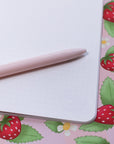 A5 Handmade Notebook with Strawberry Design