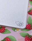 A5 Handmade Notebook with Strawberry Design
