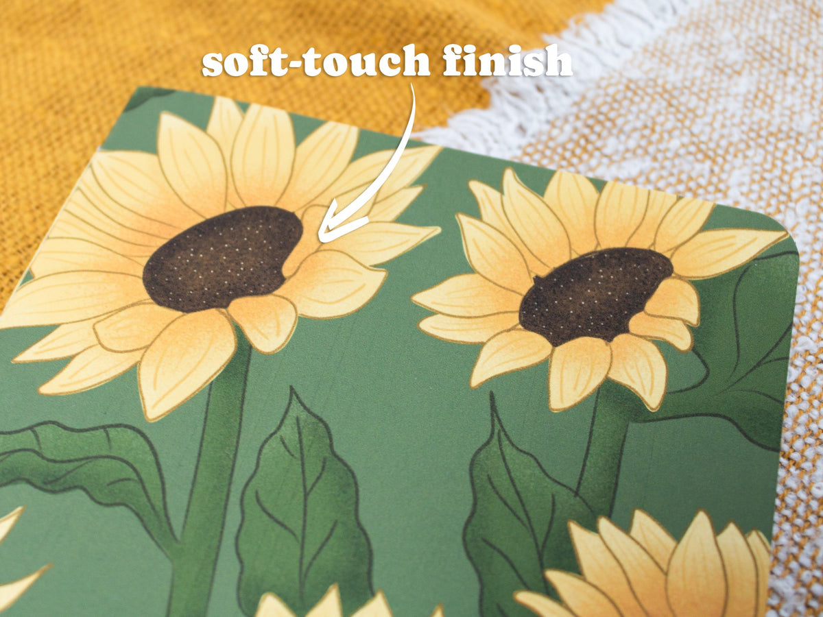 A5 Handmade Notebook with Sunflower Design