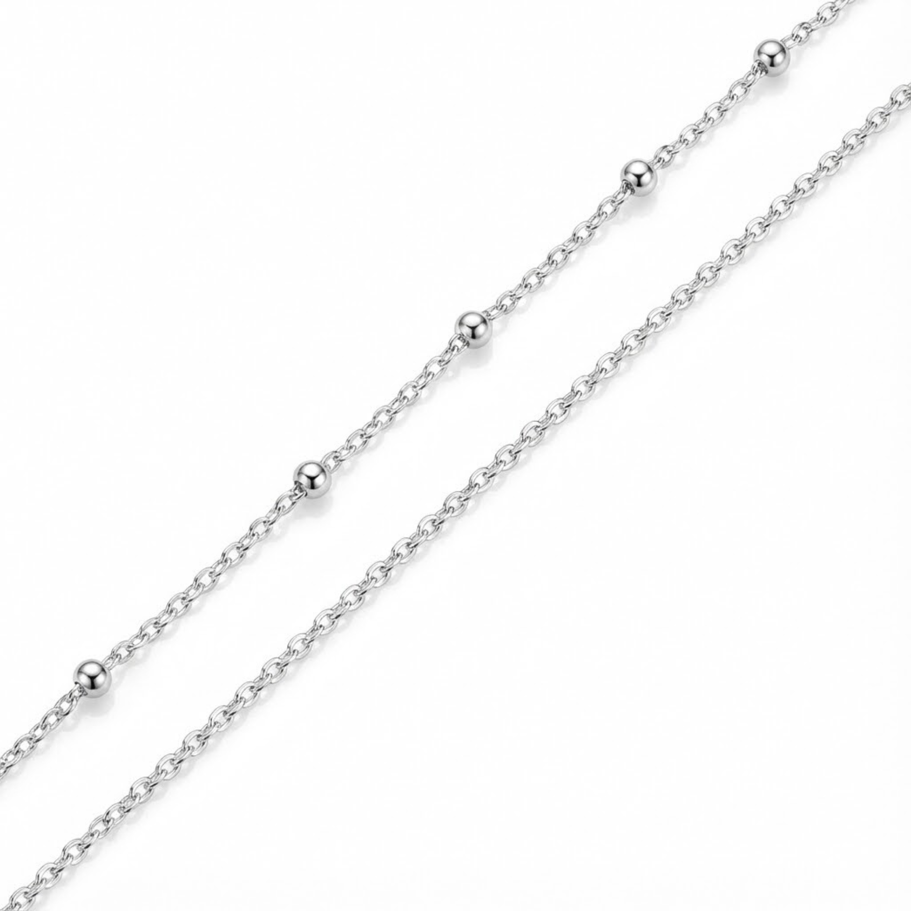 June Birthstone Necklace with Initial Charm – Moonstone Gift for Her