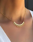 Etrusca Curved Gold Necklace