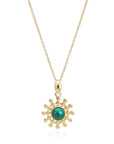 Etrusca Sun Drop Pendant with Malachite