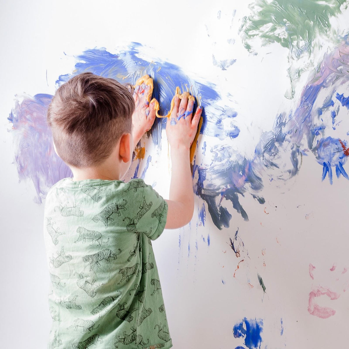 Neogrün Organic Finger Paint Set 4x120g – Blue, Yellow, Red, Green