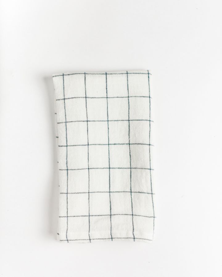 Stone Washed Linen Windowpane Napkins-4