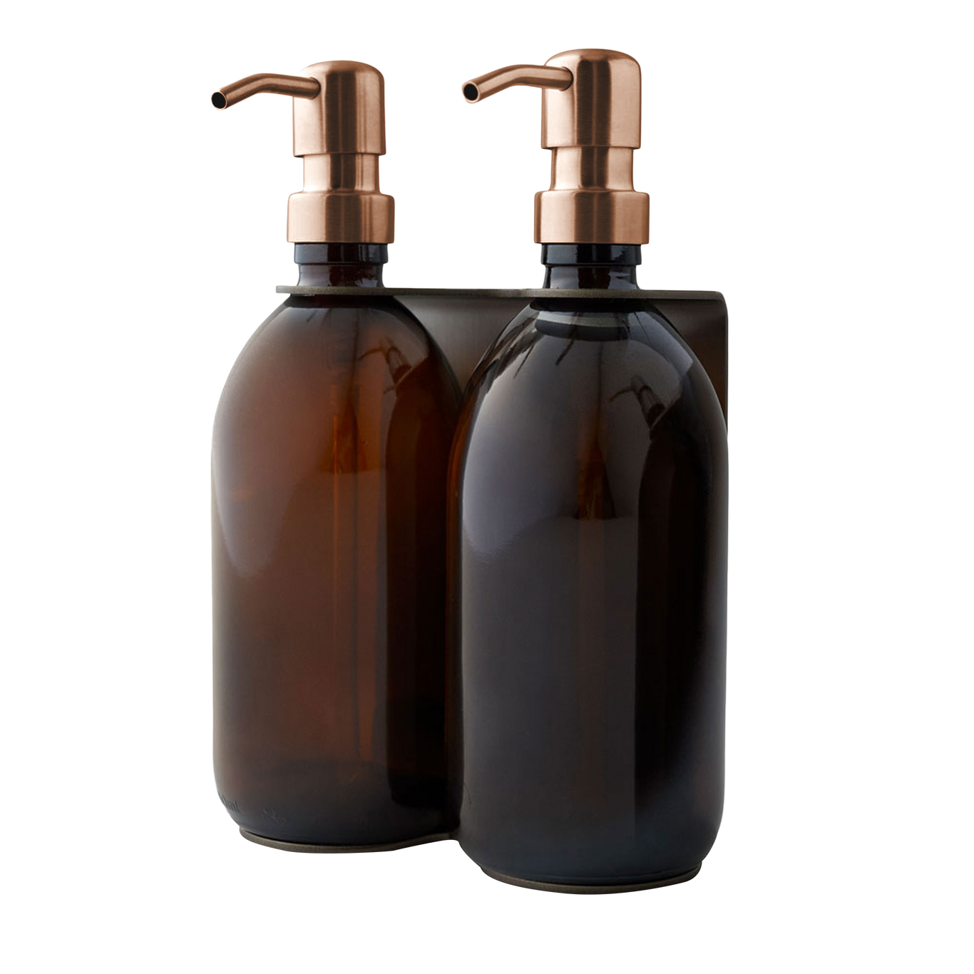Nickel Double Wall Mounted Soap Dispenser-7