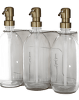 Nickel Triple Wall Mounted Soap Dispenser