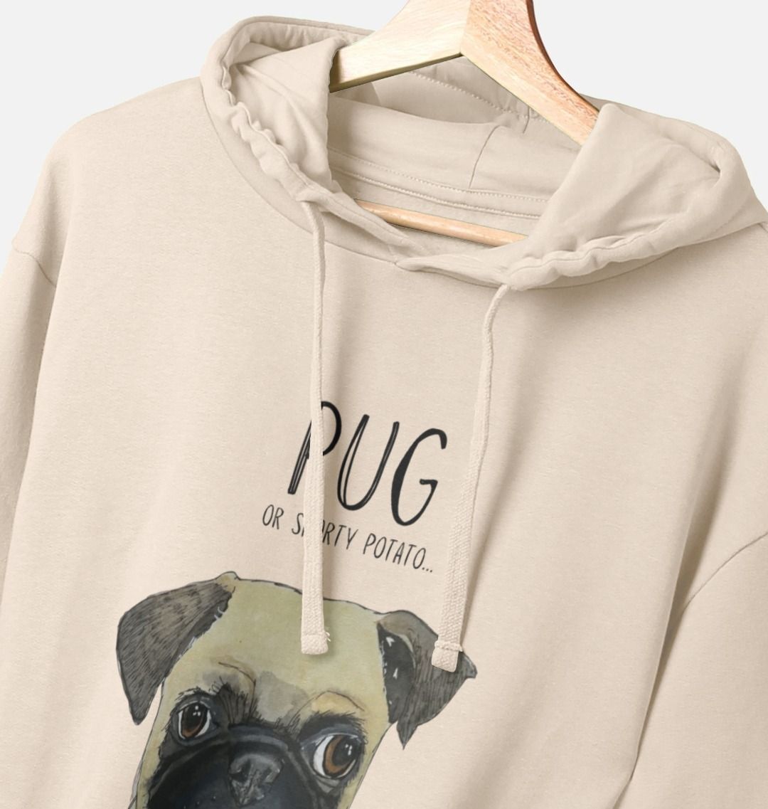 Pug or Snorty Potato? Men's Hoodie – Cozy, Funny, &amp; Pug-tastic!