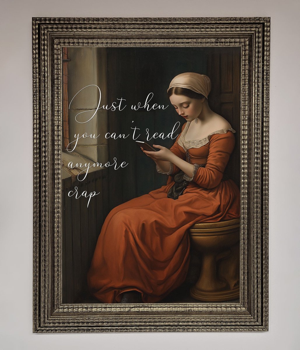 No More Crap Framed Poster