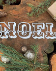 Rustic Carnival NOEL Mantle Fireplace Christmas Lettering Metal Decoration In Rusty,White or Gold