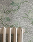 Nouveau Blossom - Verte - Wallpaper