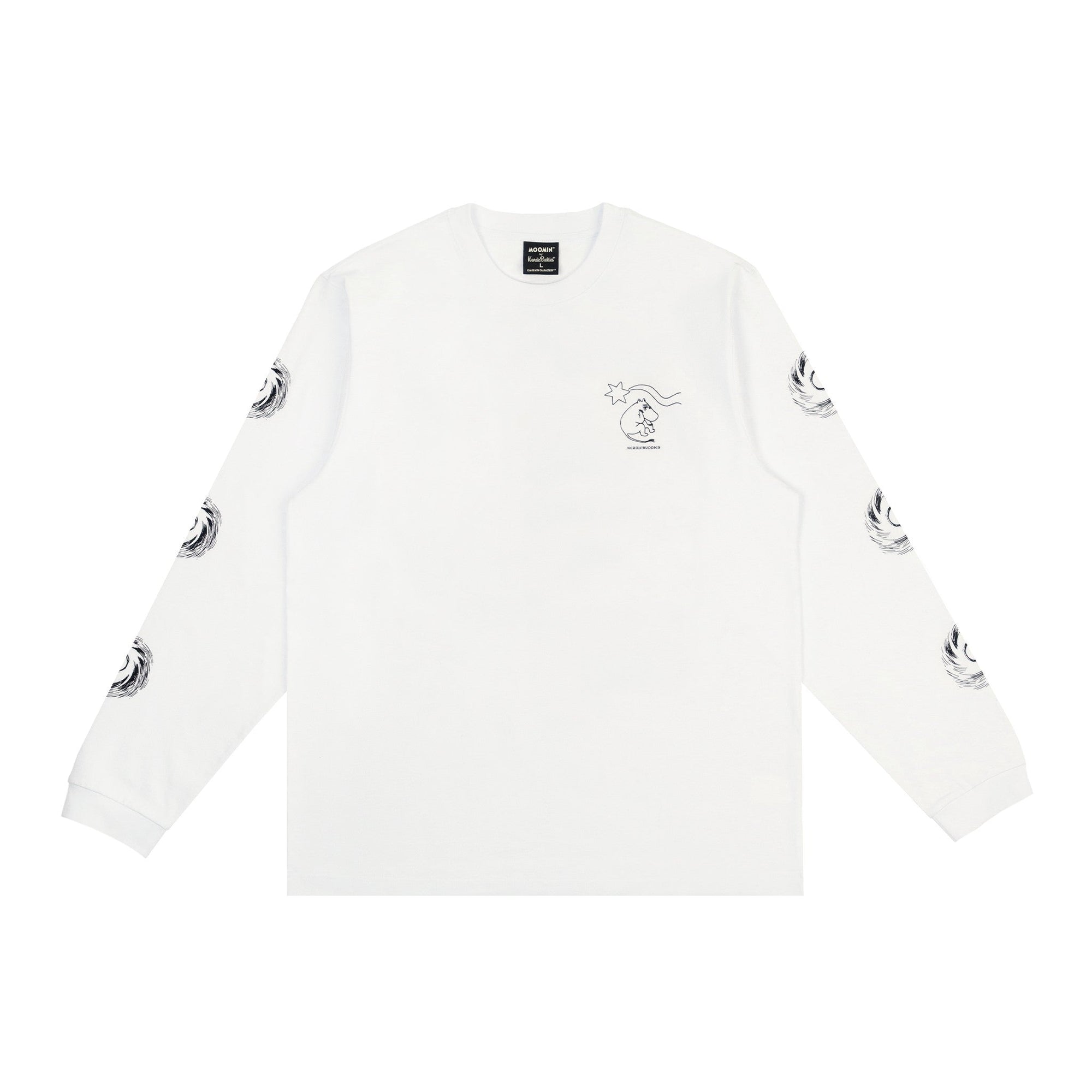 Novels Long Sleeve Unisex Shirt in White