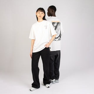 White Unisex T Shirt with Moomin Illustration