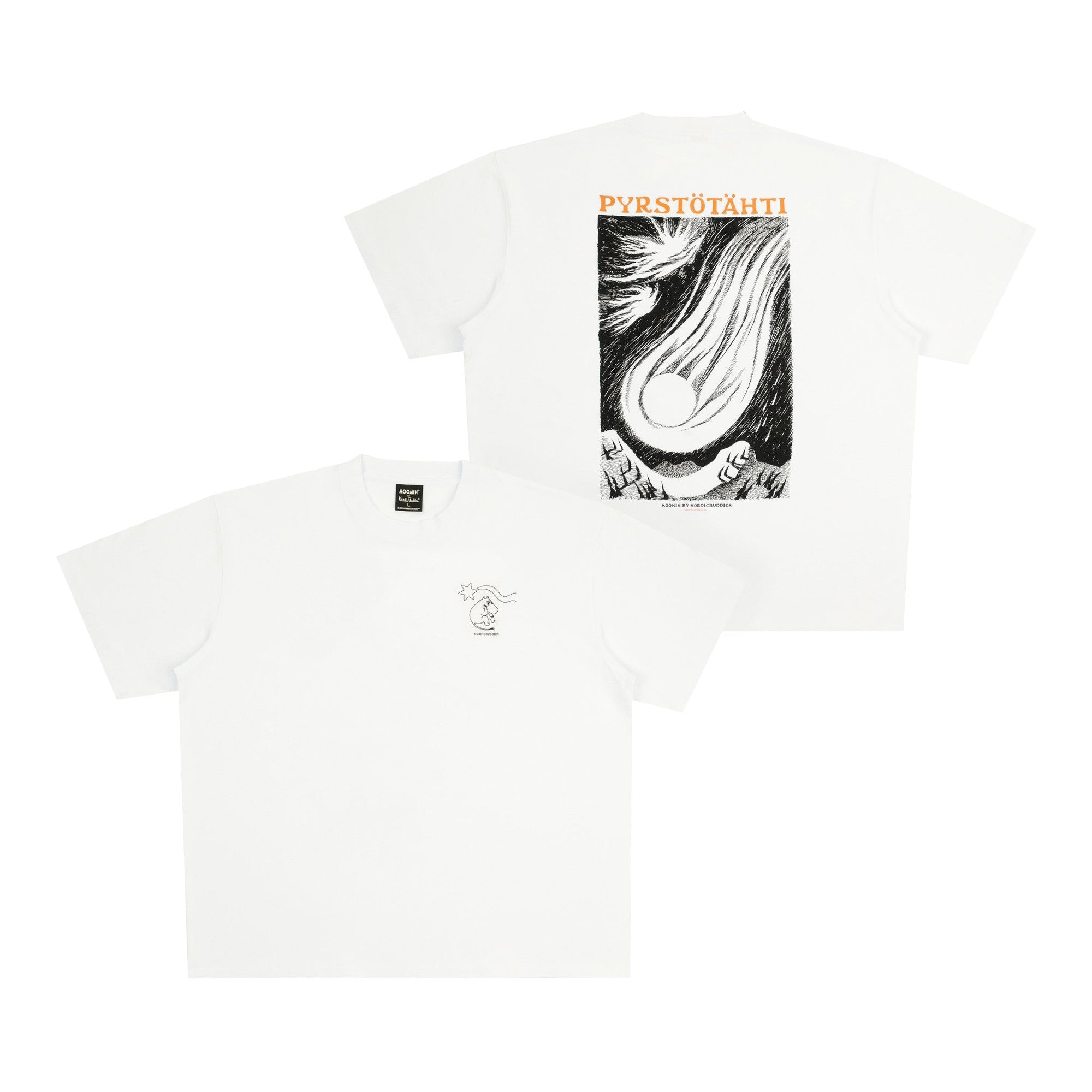 White Unisex T Shirt with Moomin Illustration