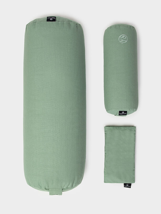 Yoga Studio Organic Meditation Bolster &amp; Eye Pillow Set - Relax