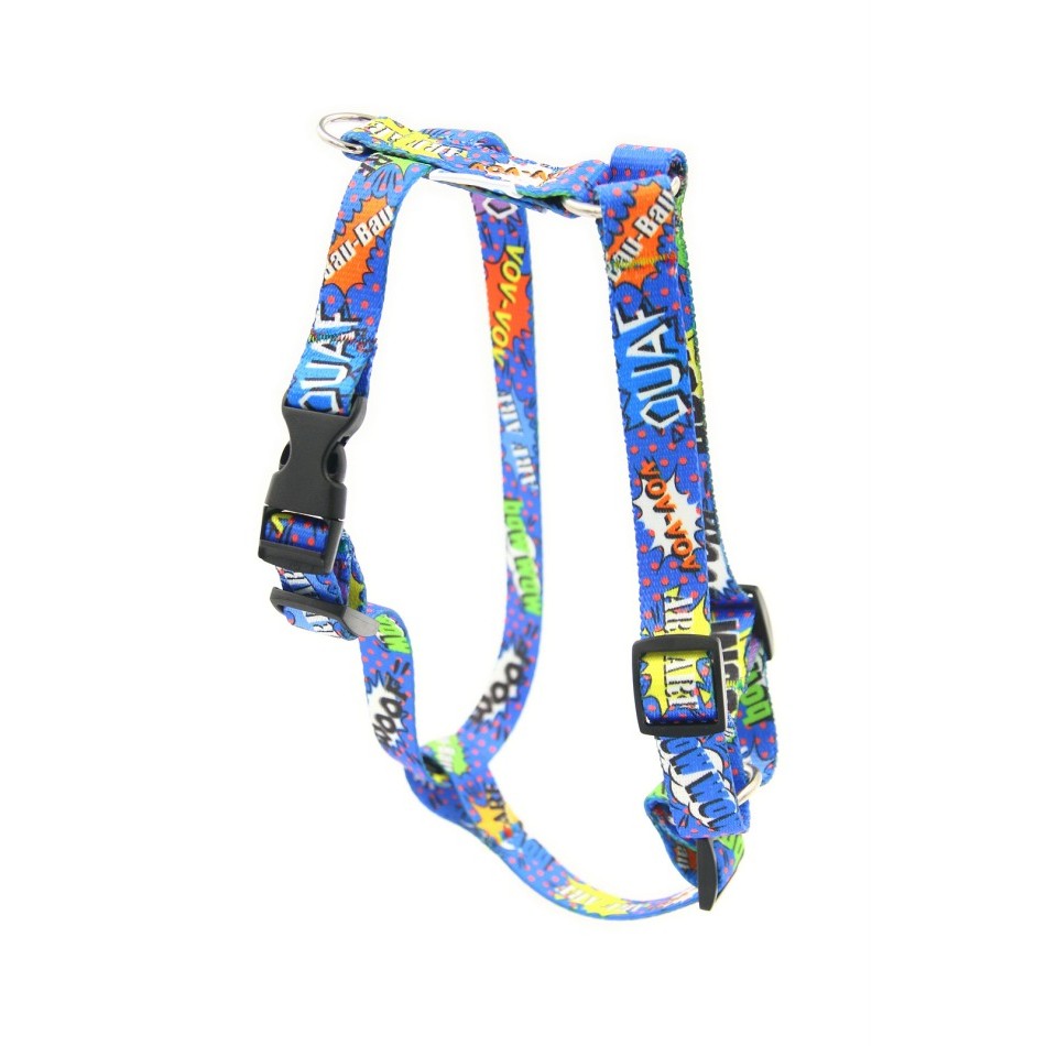 Blue Graffiti Nylon Dog Harness