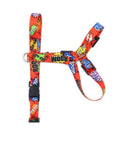 Red Graffiti Nylon Dog Harness