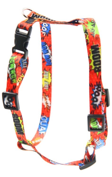 Red Graffiti Nylon Dog Harness