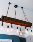 Oak Beam Chandelier | Rustic Kitchen Island & Dining Lighting UK