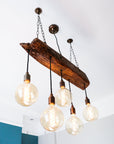 Oak Beam Chandelier | Rustic Kitchen Island & Dining Lighting UK