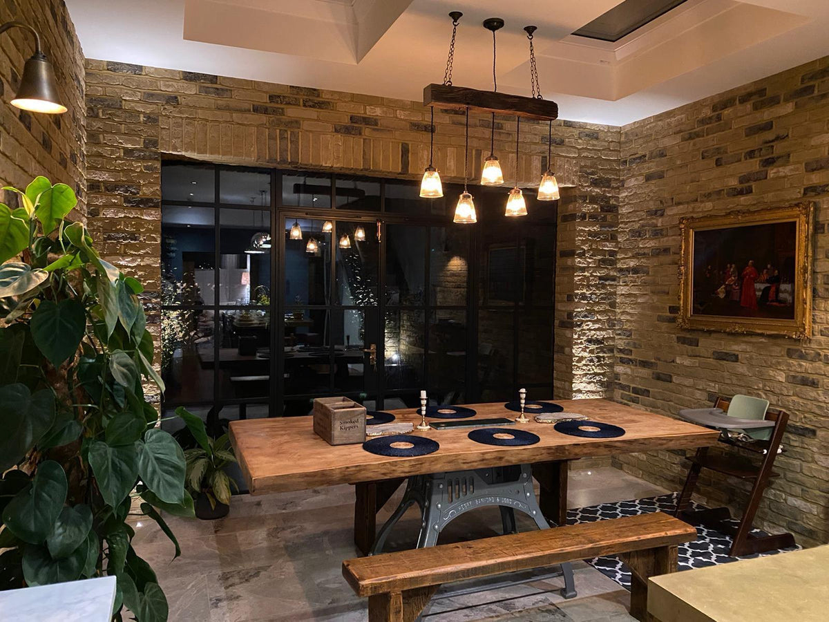 Oak Beam Chandelier | Rustic Kitchen Island &amp; Dining Lighting UK