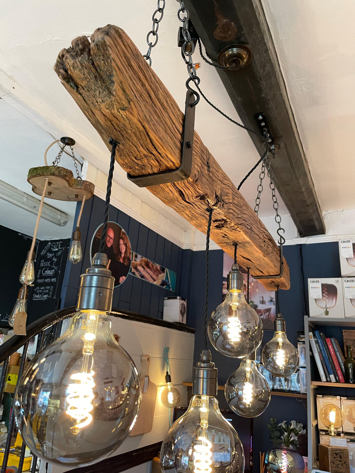 Oak Beam Chandelier | Rustic Kitchen Island &amp; Dining Lighting UK