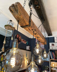 Oak Beam Chandelier | Rustic Kitchen Island & Dining Lighting UK