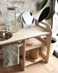 Montessori Wooden Washbasin for Toddlers with Storage