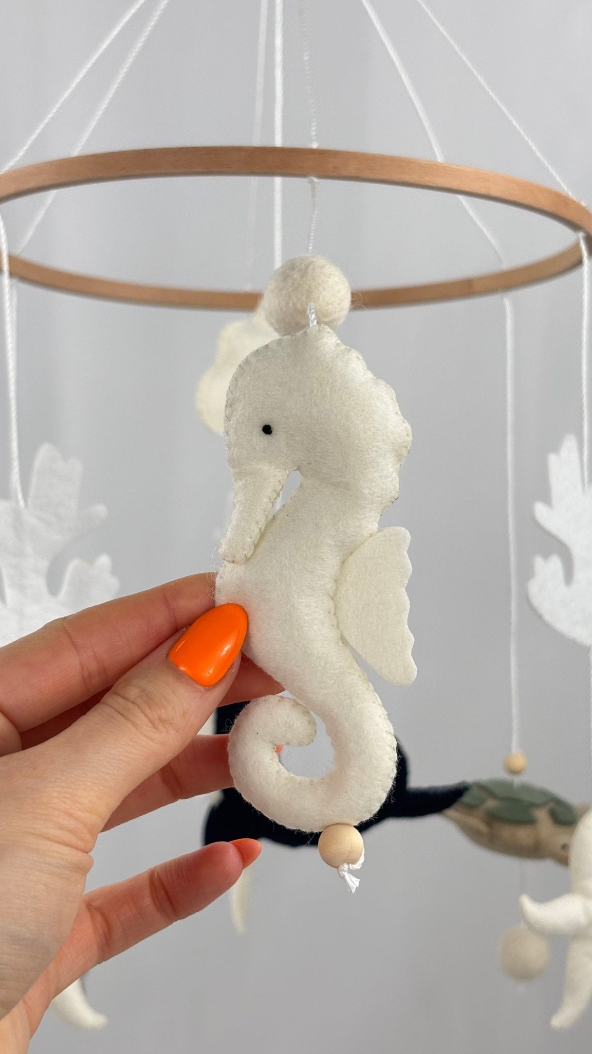 Ocean Whispers Cot Mobile with Felted Sea Creatures