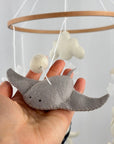 Ocean Whispers Cot Mobile with Felted Sea Creatures