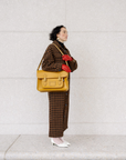 Handmade Leather Satchel - Yellow Ochre