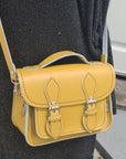 Handmade Leather Micro Satchel - Yellow Ochre
