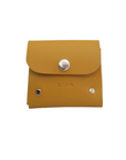 Handmade Leather Simple Coin Purse - Yellow Ochre