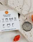 Octagon Vegvisir Viking Rune Personalised Silver Necklace