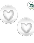 Official Yeo Valley Silver Heart Earrings